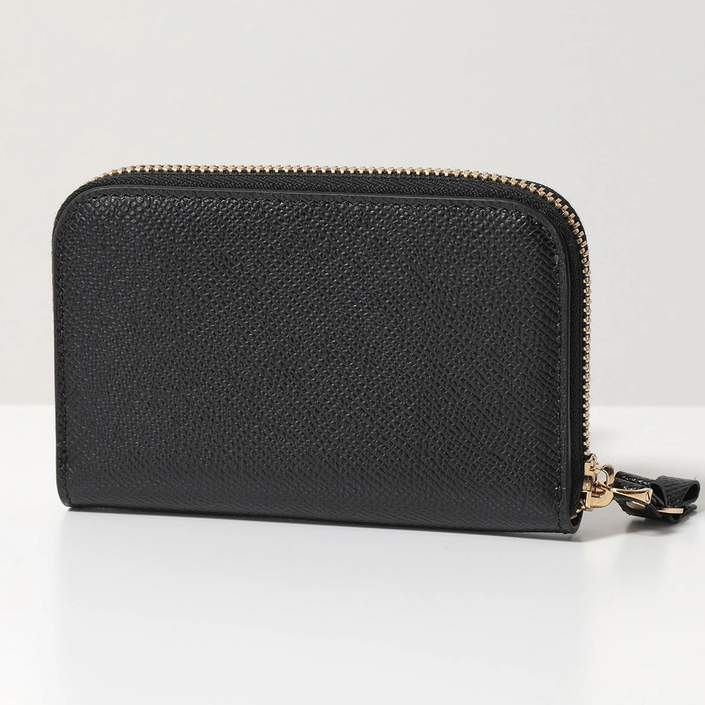 Salvatore Ferragamo VARA ZIP AROUND Wallet Ribbon Leather Wallet Nero Black